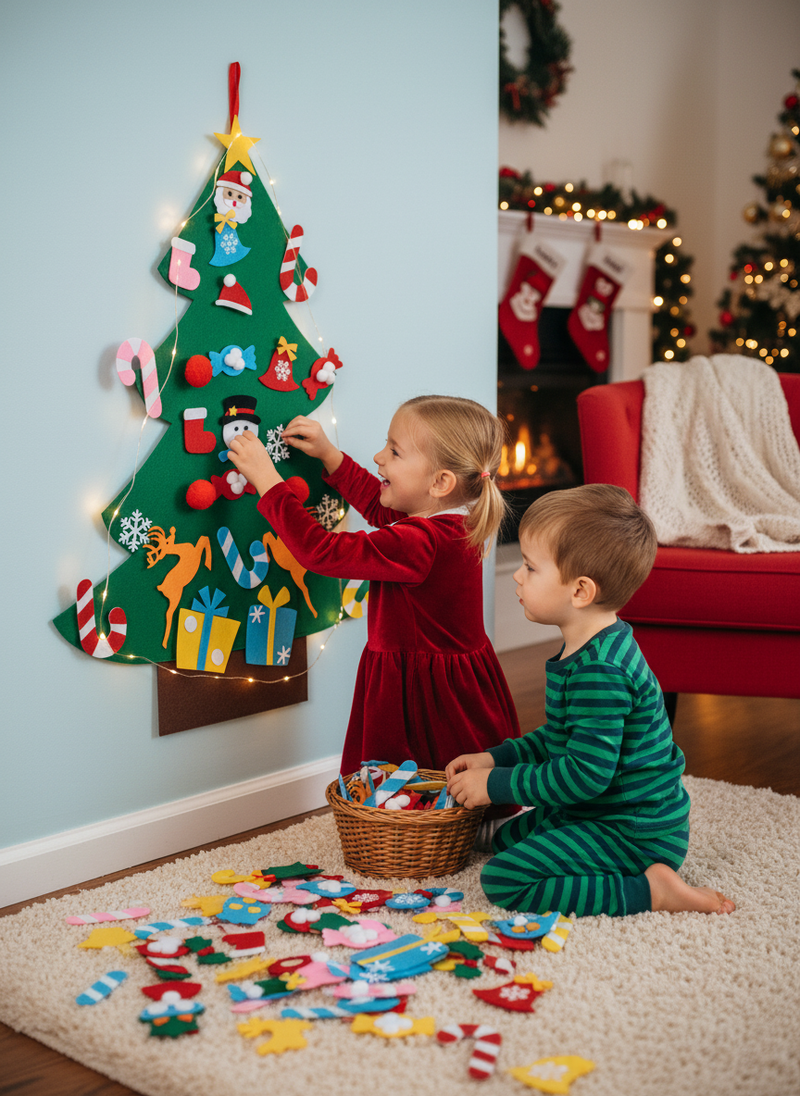 Árbol de Navidad de bricolaje para niños